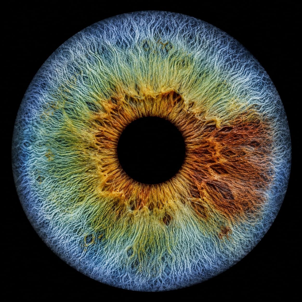 Sample Sectoral heterochromia macro iris eye